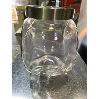 Bonbonglas 2000 ml mit Deckel Silber