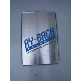 Aluminium Backblech ungelocht 60/40 cm 4Rand  45°  NEU